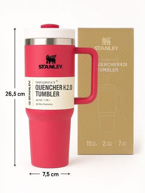 Stanley Quencher ProTour Flip Straw Tumbler | 40 OZ – Pink - Image 6