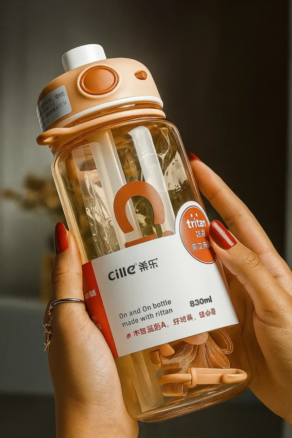 Cille Tritan Sport Bottle with Measuring Scale - 830ml - Image 4