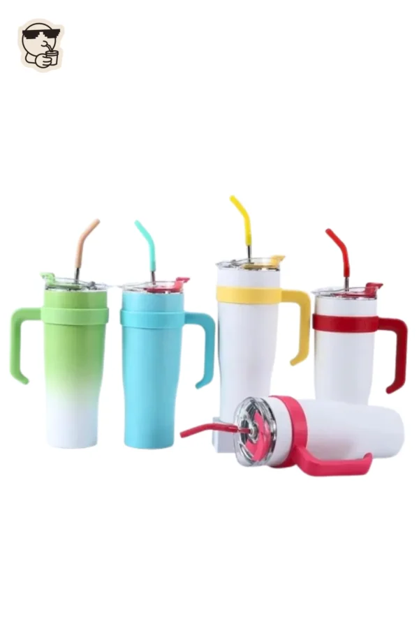 Sipify All-Day 40 oz Tumbler with Handle and Straw - Image 3