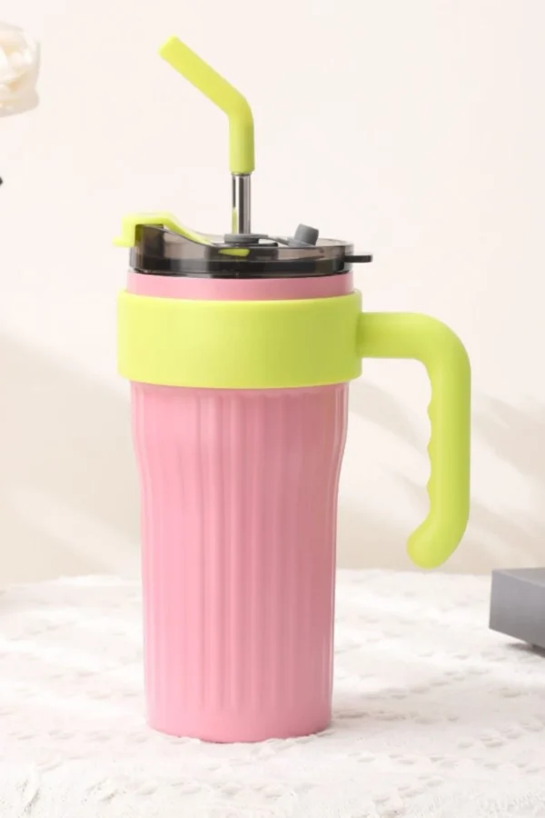 Giant Thermos Cup With Straw - Image 3