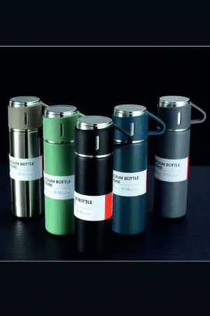 Elegance 3 in 1 Stainless Steel Thermos With Cups