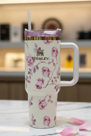 Stanley Quencher H2.0 FlowState Tumbler, Wild Rose Collection