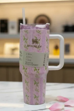 Stanley Quencher H2.0 FlowState Tumbler, Cherry Blossom Collection