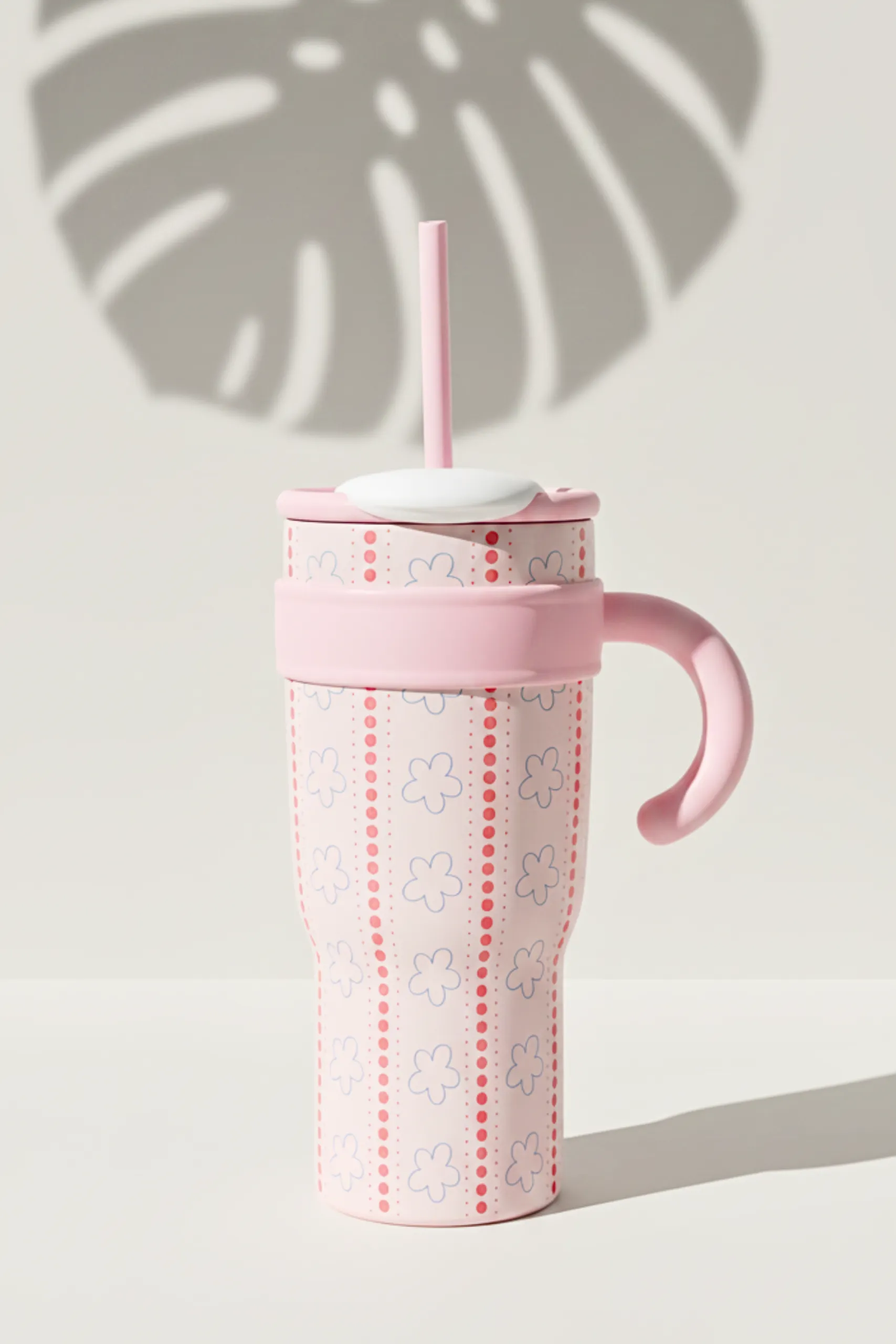"Pastel Petals" Floral Insulated Travel Tumbler